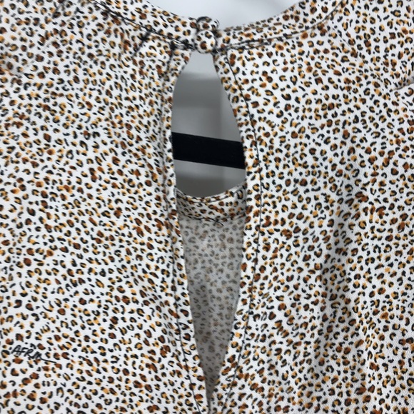 NWT AFRM puff sleeve leopard print crop top xl - Picture 7 of 12